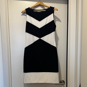 Joseph Ribkoff Black and White Geometric Dress